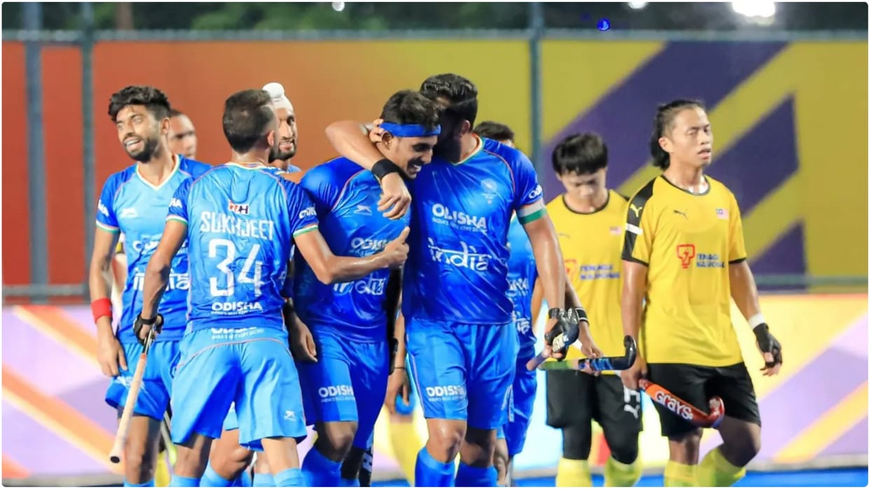 India vs Malaysia Highlights Asian Champions Trophy Hockey 2023 IND Thrash MAS 5-0, Reach Top in Points Table