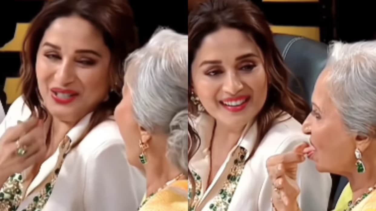 Waheeda Rehman is shocked to see Madhuri Dixit whistling skills say OMG tum seeti baja leti ho