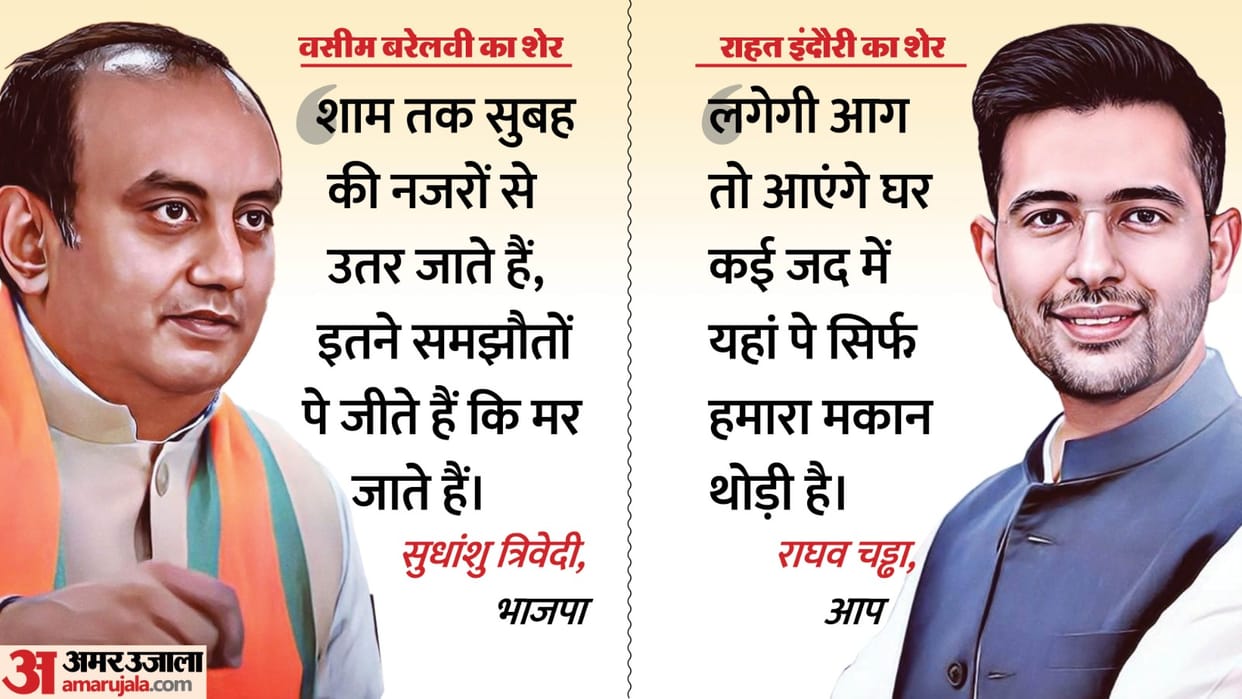 Delhi Service Bill: mps of nda and india engage in poetic discussion in rajya sabha