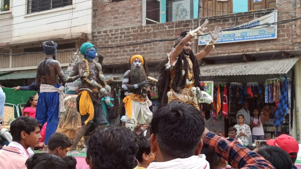 Sawan Somwar 2023 Palki Yatra taken out in Rajgarh artists gave mesmerizing presentations