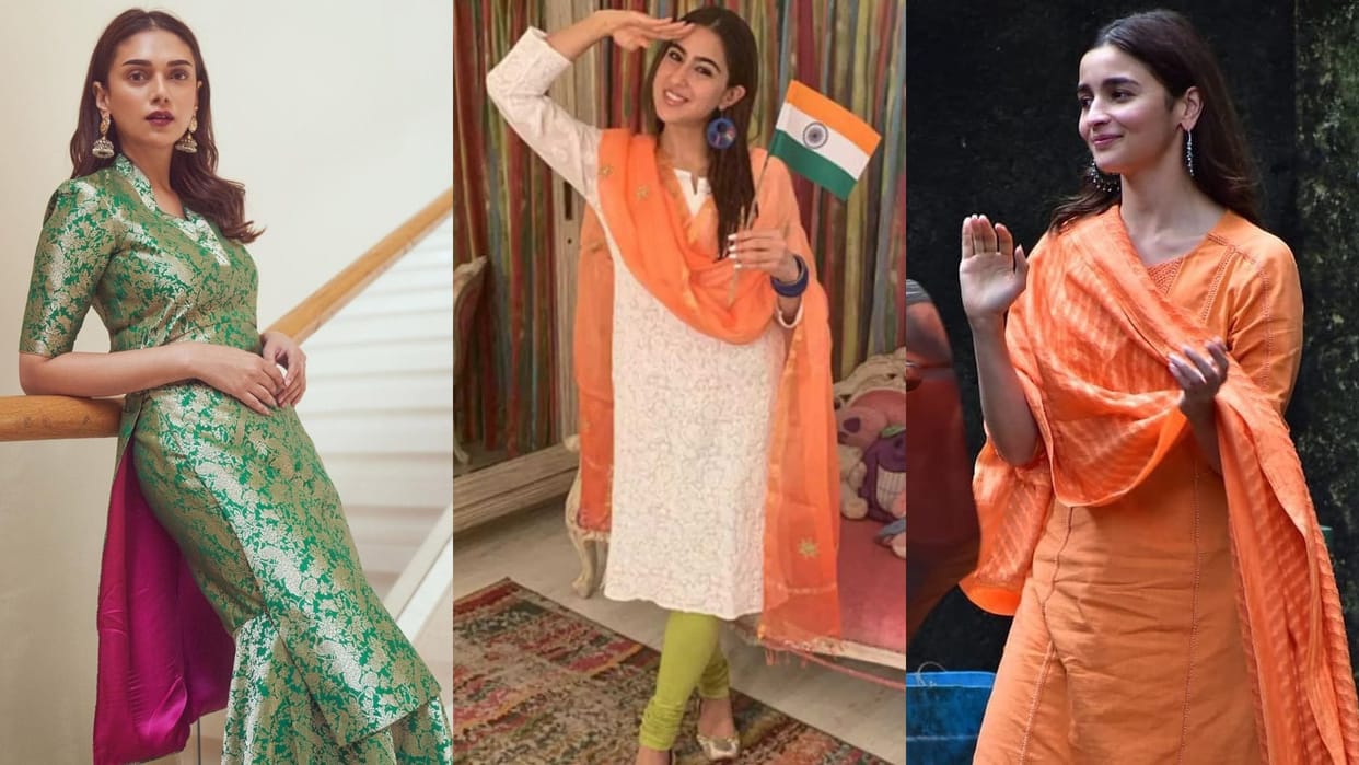 Independence Day 2023 Outfit Ideas: Traditional Dress for 15 August Celebration Actress Sara To Aditi Rao Look