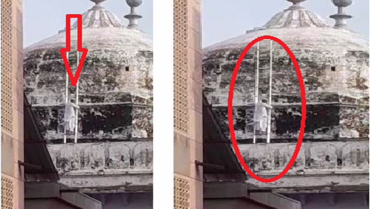 Gyanvapi Video Viral: After the survey, the person was seen going towards the dome with the help of stairs