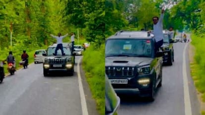 youths do stunt on cars police issued challan in bareilly