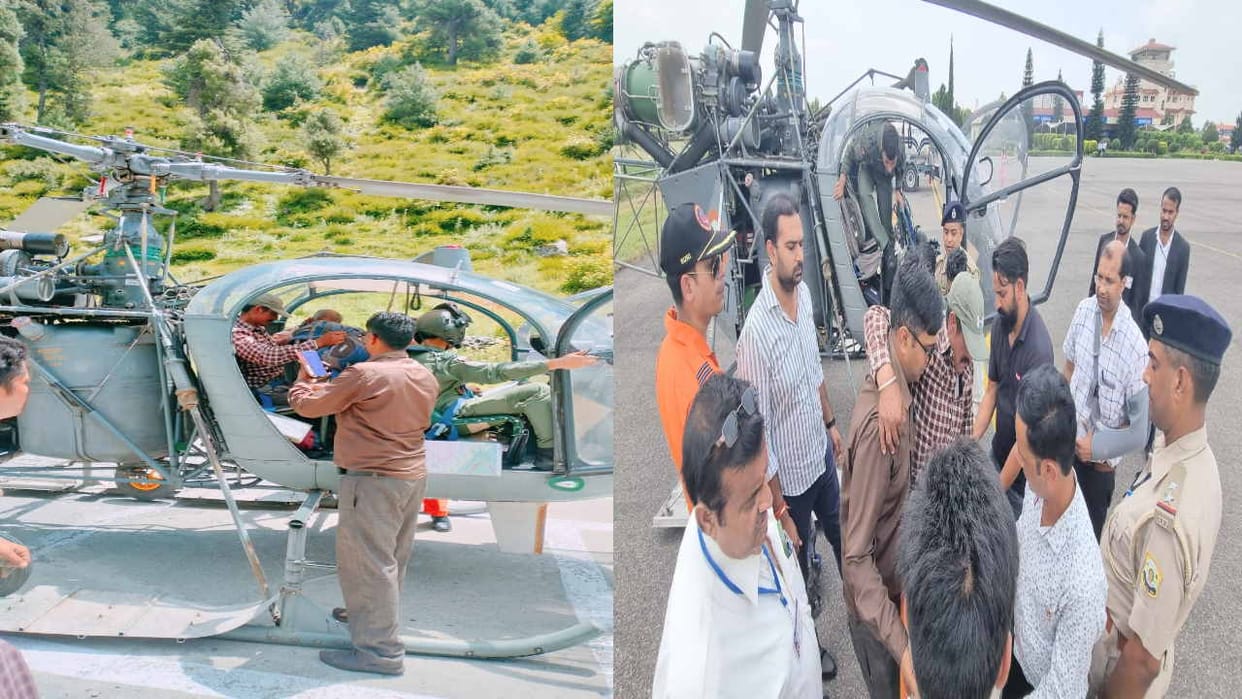 five people Airlifted with the help of Air Force in Bada Bhangal