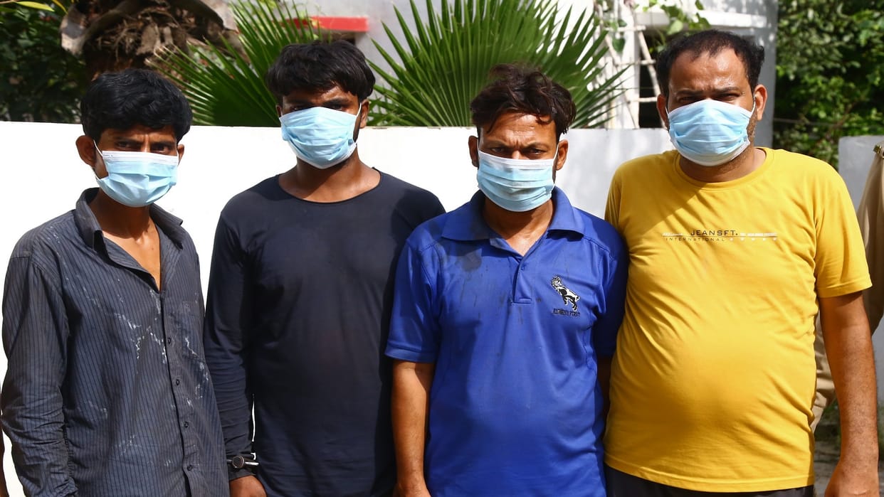 Police in Ghaziabad arrested four members of a gang that had stolen three times in a house