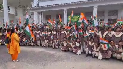 Tiranga Yatra Karamat Hussain Girls Inter College in Lucknow.