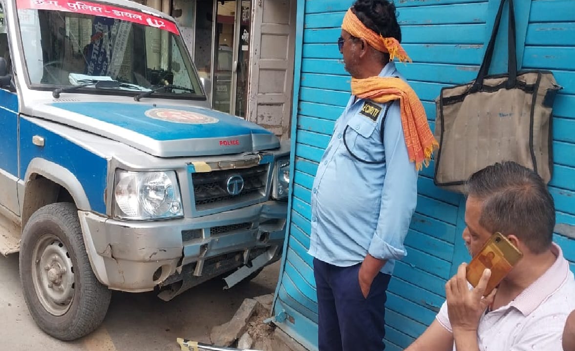 Thieves steal dial 112 police car in Bilaspur