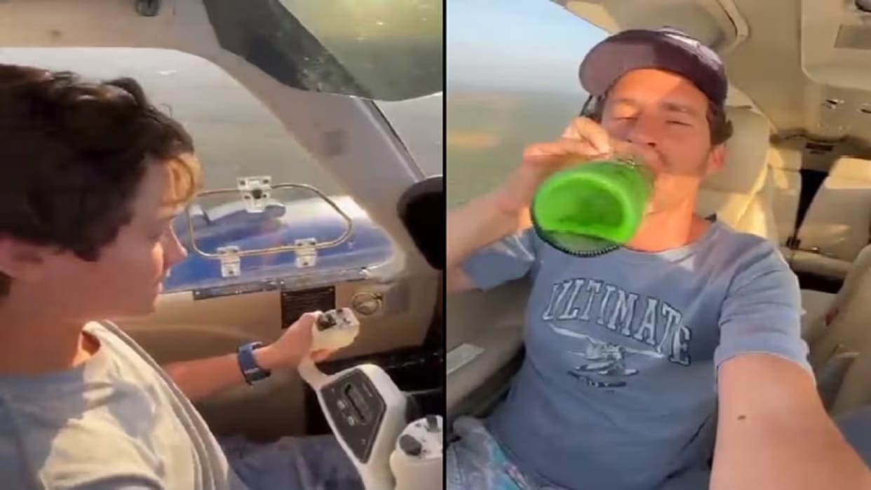 Plane Crash video: video shows brazilian man drinking beer 11 year old son flies plane crash both died