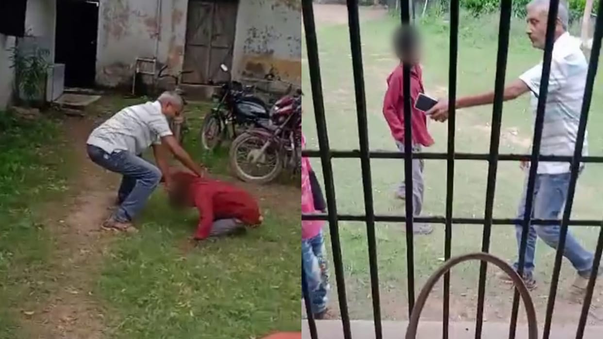 In Satna, the masterji kicked and punched the student for misbehavior