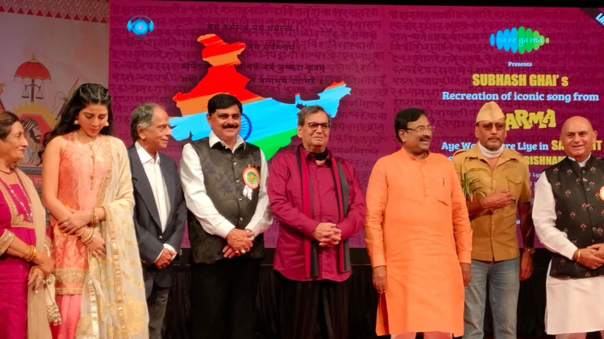 subhash ghai opens up on aye watan tere liye sanskrit version karma film song Culture is important for country