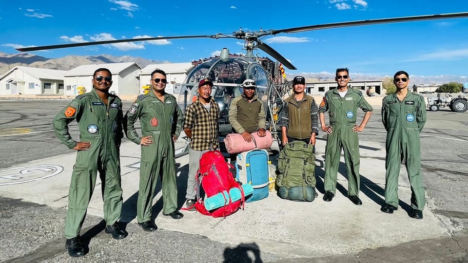 Indian Air Force rescue Five personnel of UT Disaster Relief Force from Markha Valley Ladakh