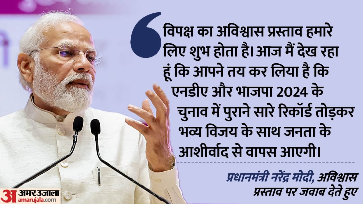 No confidence Motion debate pm narendra modi Reply in parliament monsoon session