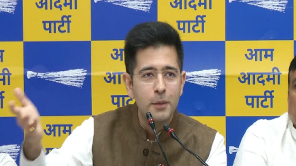 AAP MP Sanjay and raghav chadha Press Conference on bjp fake signature