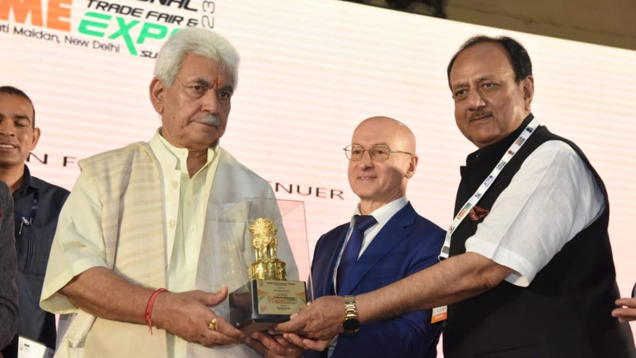 LG Manoj Sinha addressed the people at the India International Trade Fair and Summit