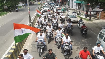 Maa Tujhe Pranam: Car-Bike rally begins in Moradabad, caravan continues to grow with patriotic slogans