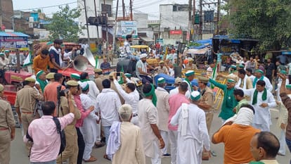 UP: Bhakiyu tractor march starts from Muzaffarnagar, farmers raise their demand in Meerut