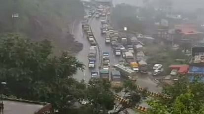 Kalka Shimla highway closed again due to landslide HRTC bus accident