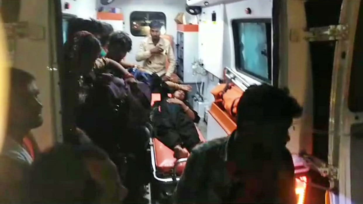 A heavy vehicle hit a bus in Sidhi district's Badhora, more than 40 people were injured