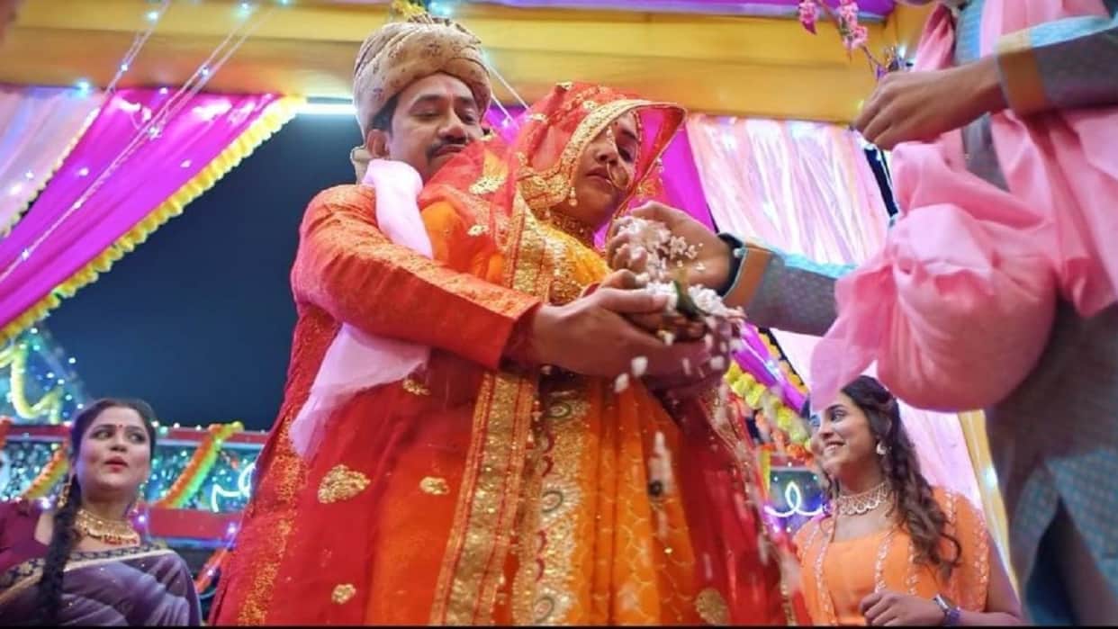 Mandap Trailer launch of Dinesh Lal Yadav Nirahua and Amrapali Dubey film directed by Anand Singh