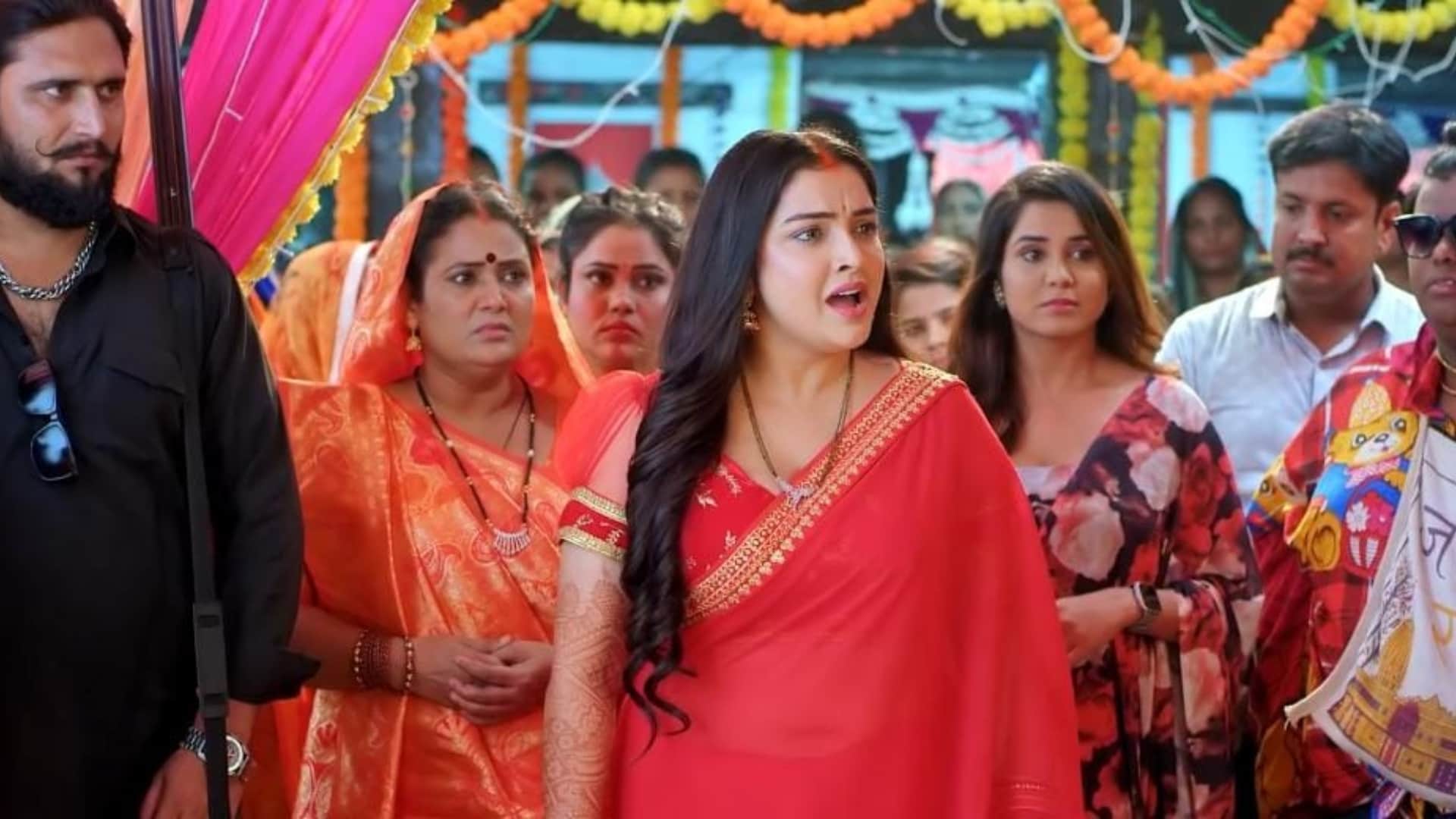 Mandap Trailer launch of Dinesh Lal Yadav Nirahua and Amrapali Dubey film directed by Anand Singh