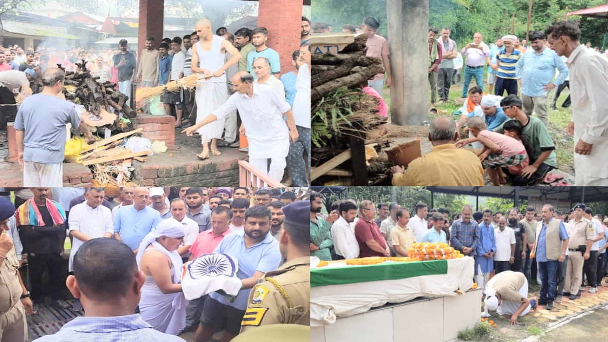 Funeral of the police personnel died in the accident with state honors, thousands of people paid tribute with