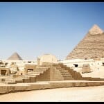 How did the Egyptians transport the stones for the pyramids?