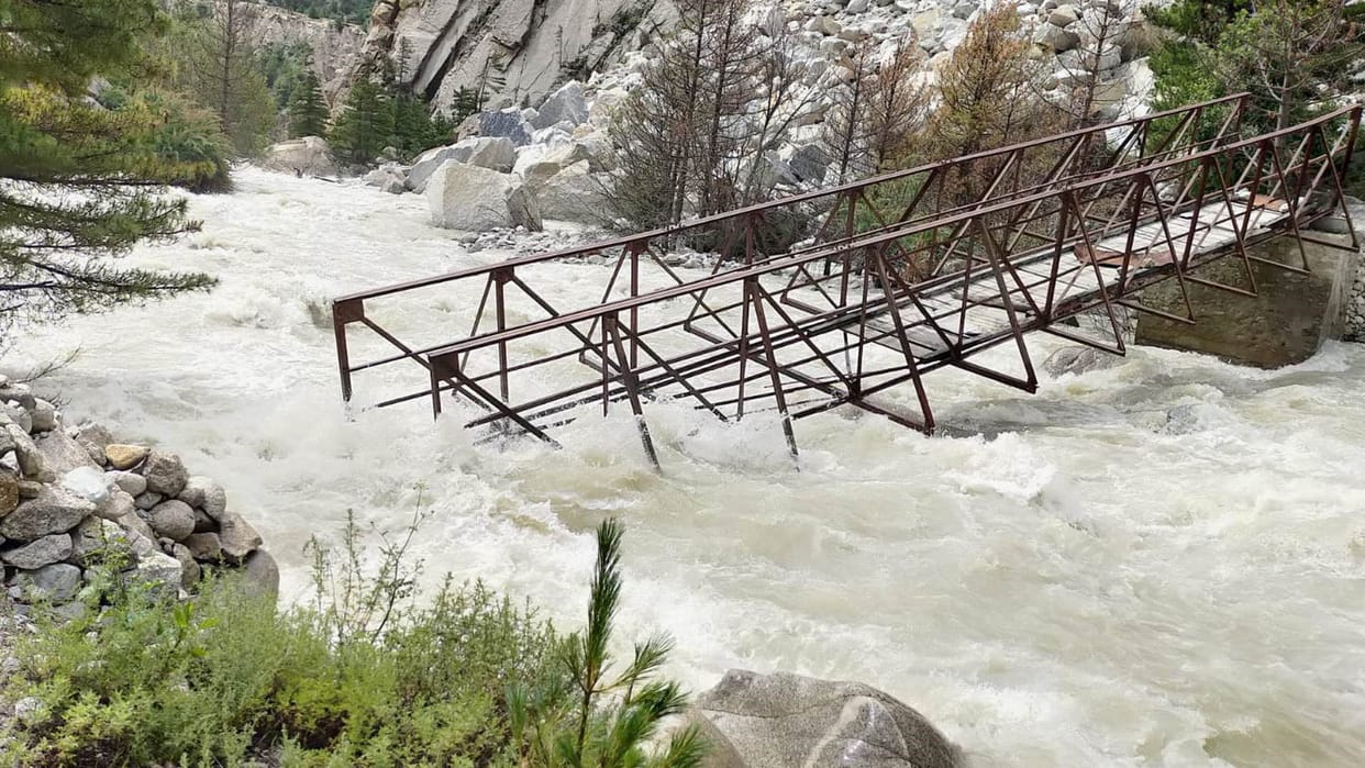 Uttarakhand weather News update Today Bailey bridge on Chorgad river connecting China border broken