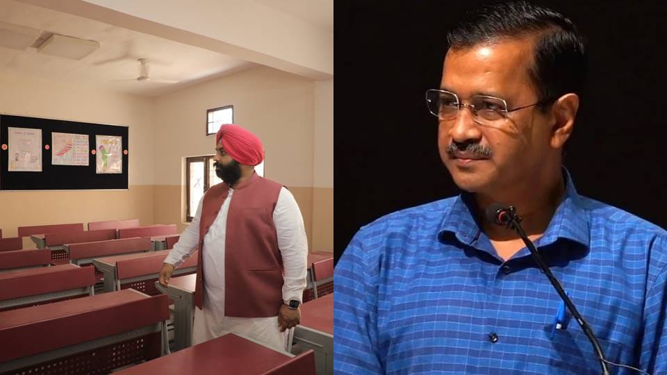 Arvind Kejriwal reacts to photo of government schools shared by Punjab Education Minister Harjot Singh Bains