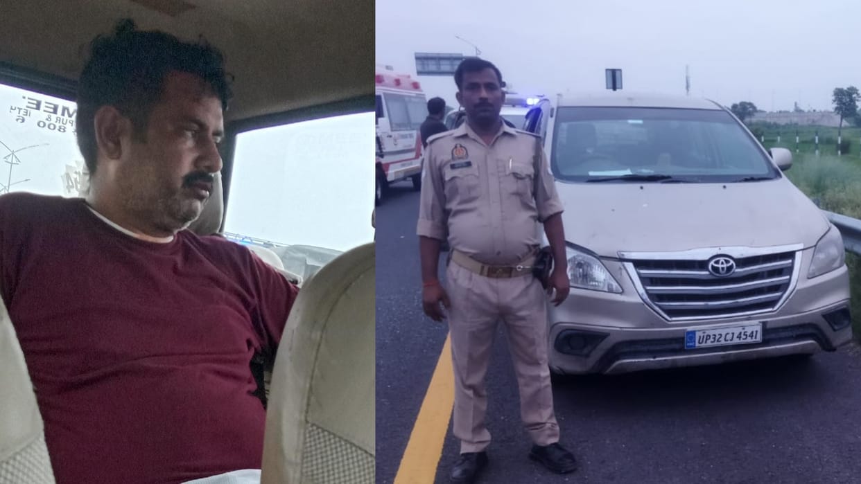 A man murdered his wife in a car Kurebhar Thana Kshetra in Sultanpur.