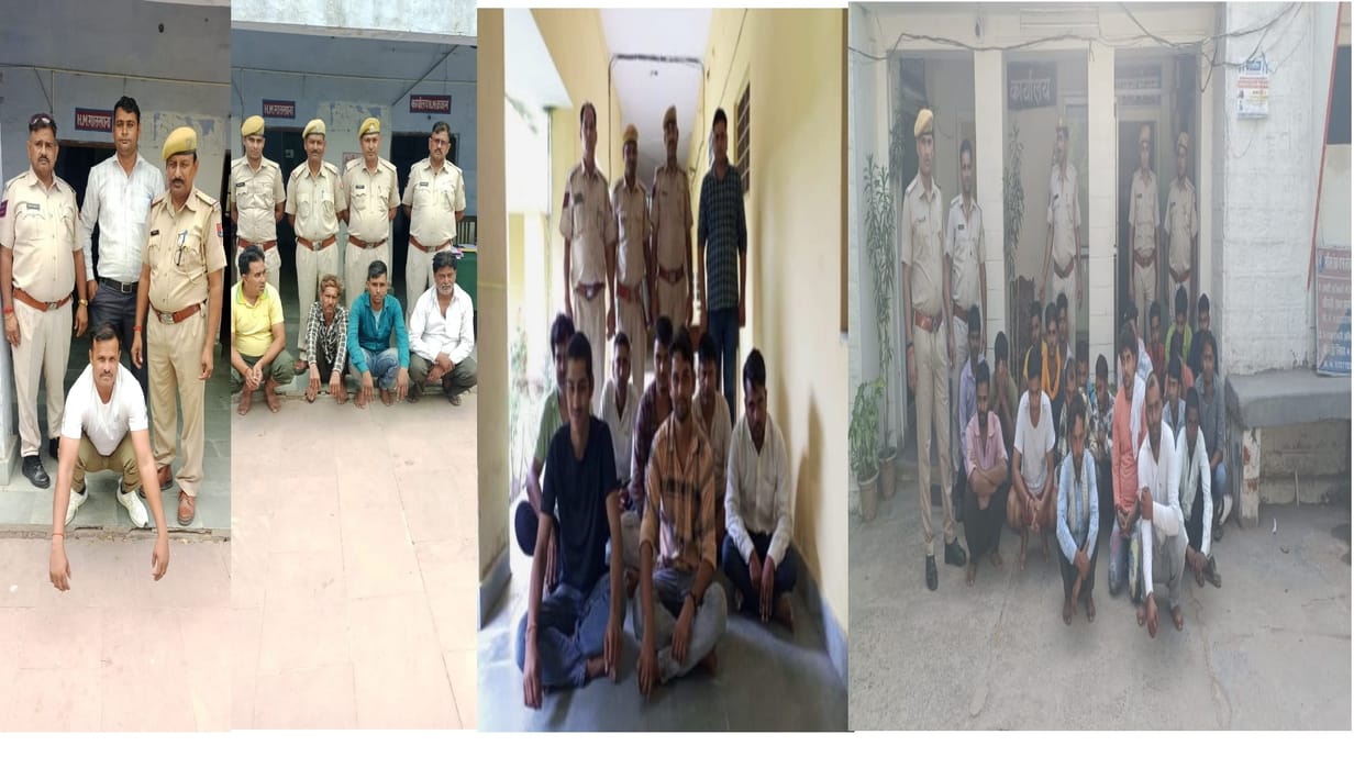 Dholpur 163 criminals arrested in area domination campaign history sheeter and Rogue criminals also arrested