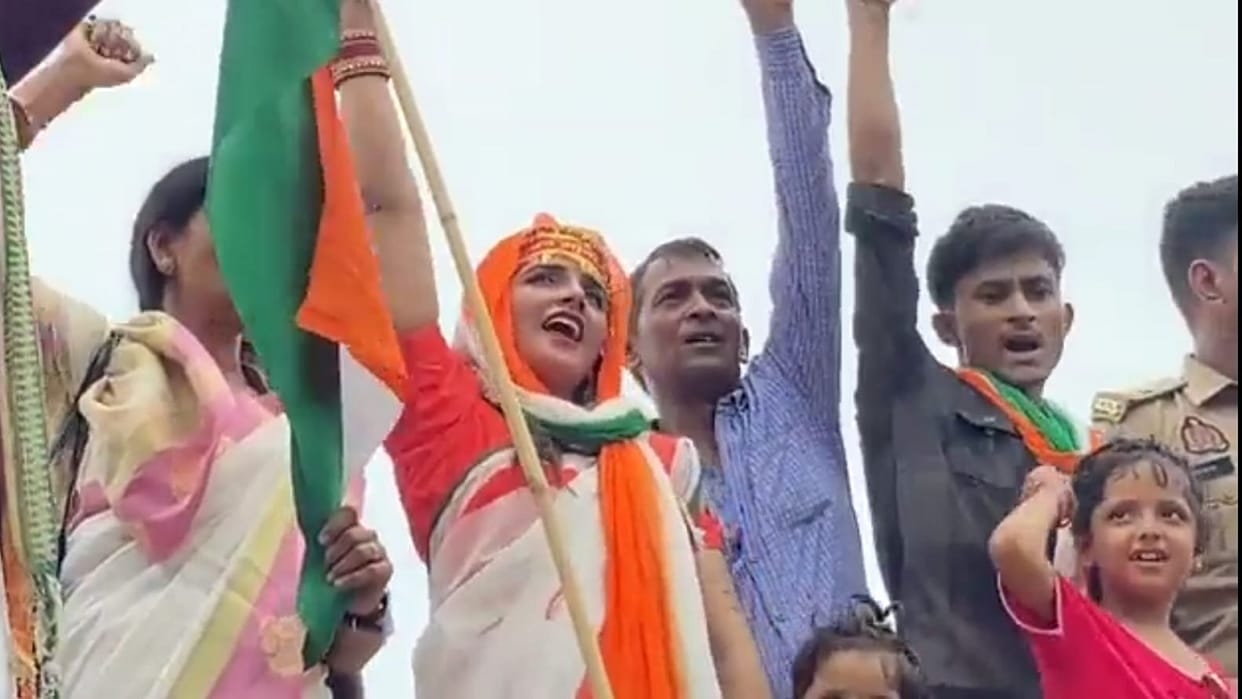 Seema Haider raised slogans of Bharat Mata Jai with Sachin Meena in Rabupura