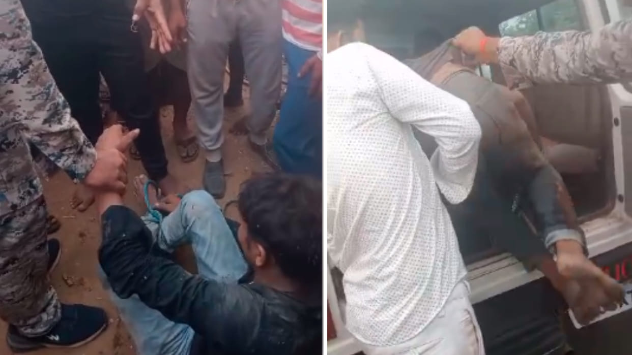 Satna: Two youths caught stealing from the spot, villagers beat them with sticks and broke their legs