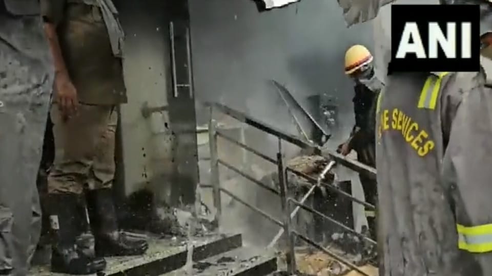 Fire broke out at a private company in Noida Sector 88