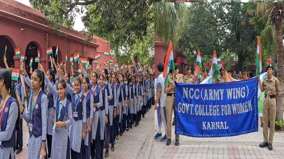 Maa Tujhe Pranam: Rally started from Government Girls Model Sanskriti School, Karnal, students patriotically