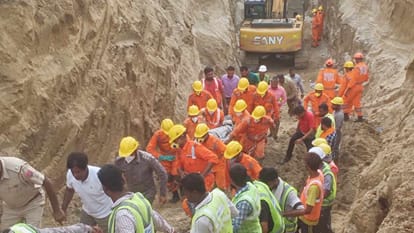 NDRF, NHI and Jalandhar administration rescue operation for Suresh Yadav continues