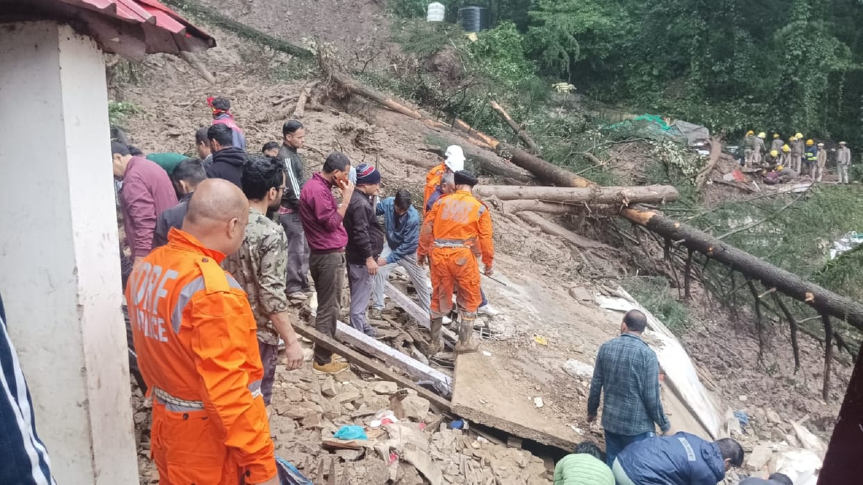 Himachal Weather Today temple collapsed in a landslide in Shimla of Himachal Pradesh