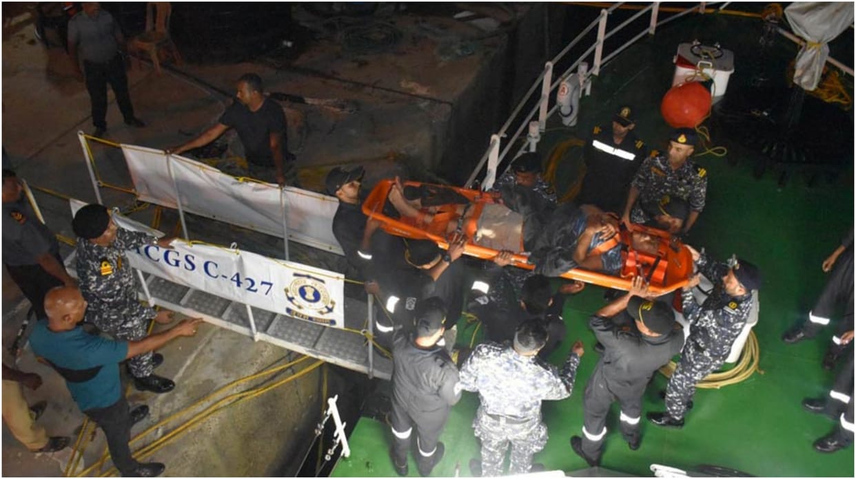 Indian Coast Guard deftly carries out mid-sea medical evacuation of mariner on foreign vessel
