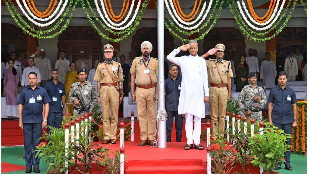 Rajasthan CM Ashok gehlot will unfurl the national flag at SMS Stadium on August 15
