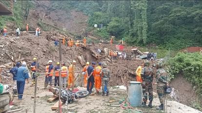 Himachal Weather Today temple collapsed in landslide in Shimla many Dead bodies found