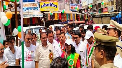 Flag hoisting on Independence Day in Hathras