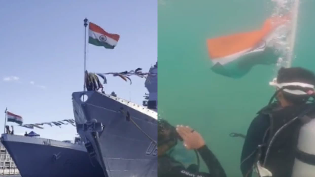Independence Day 2023 flag hoisting at different places bsf indian naval warships indian coast guards