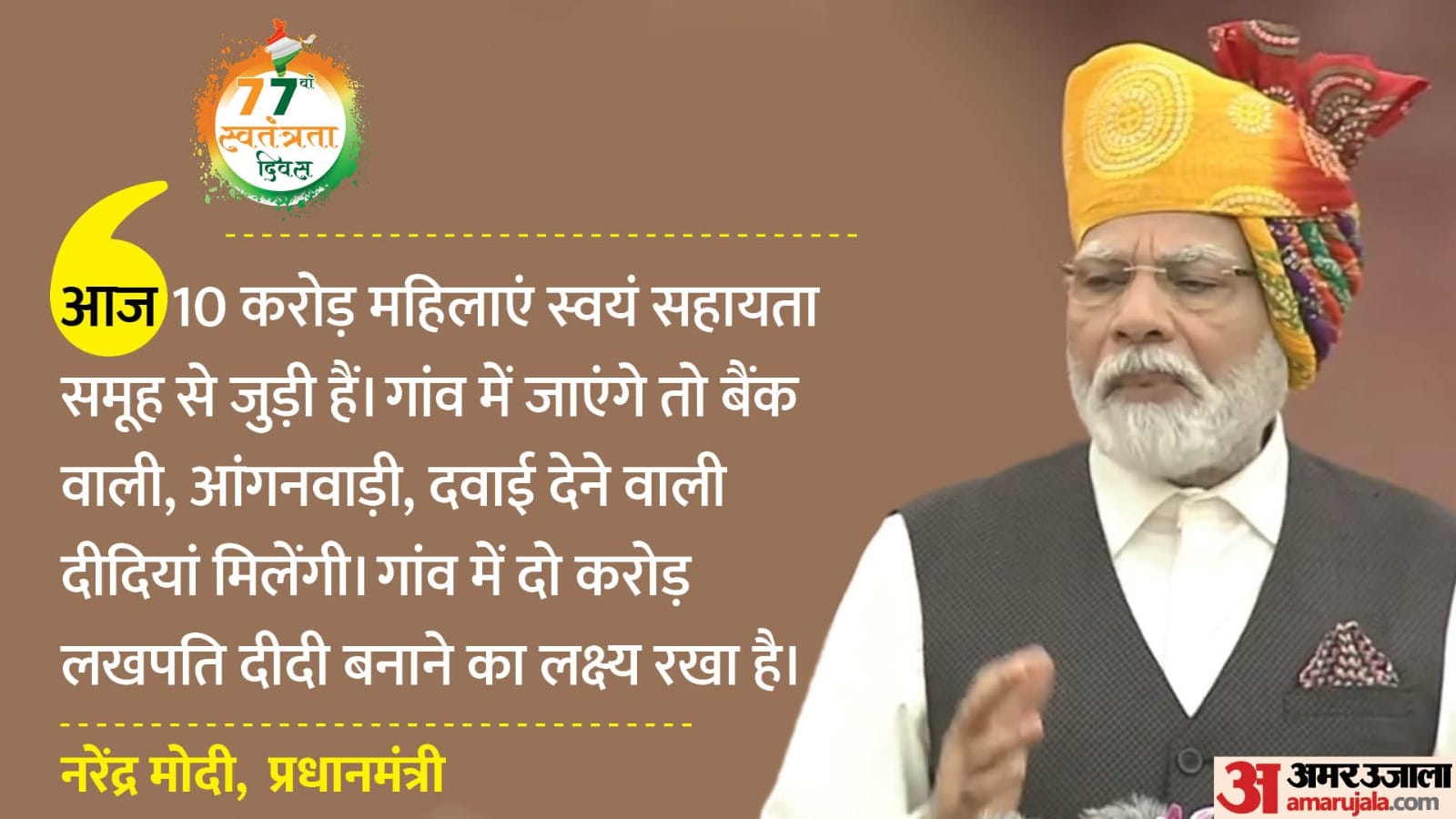 लाल किले से पीएम मोदी का संबोधन