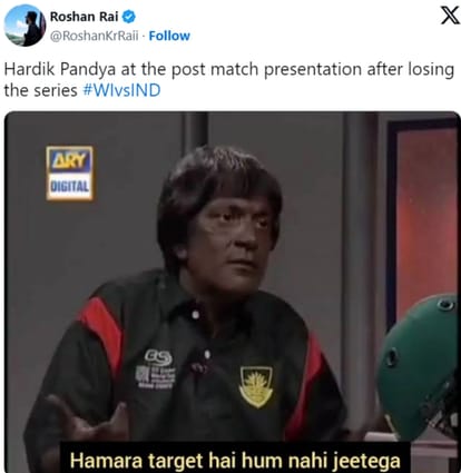 Team India Memes: 'Our target is, we will not win'; Funny memes made after India's defeat against West Indies