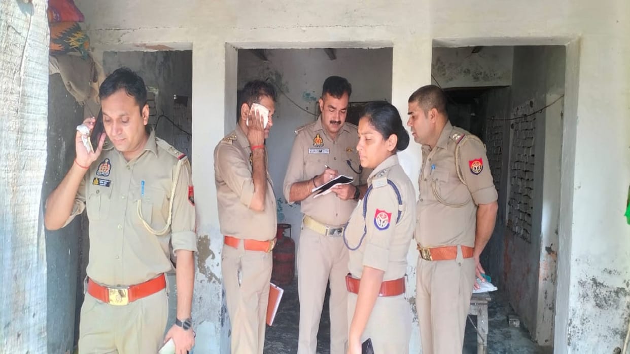 double murder on independence day Elderly couple murdered in temple built on farm in Mathura