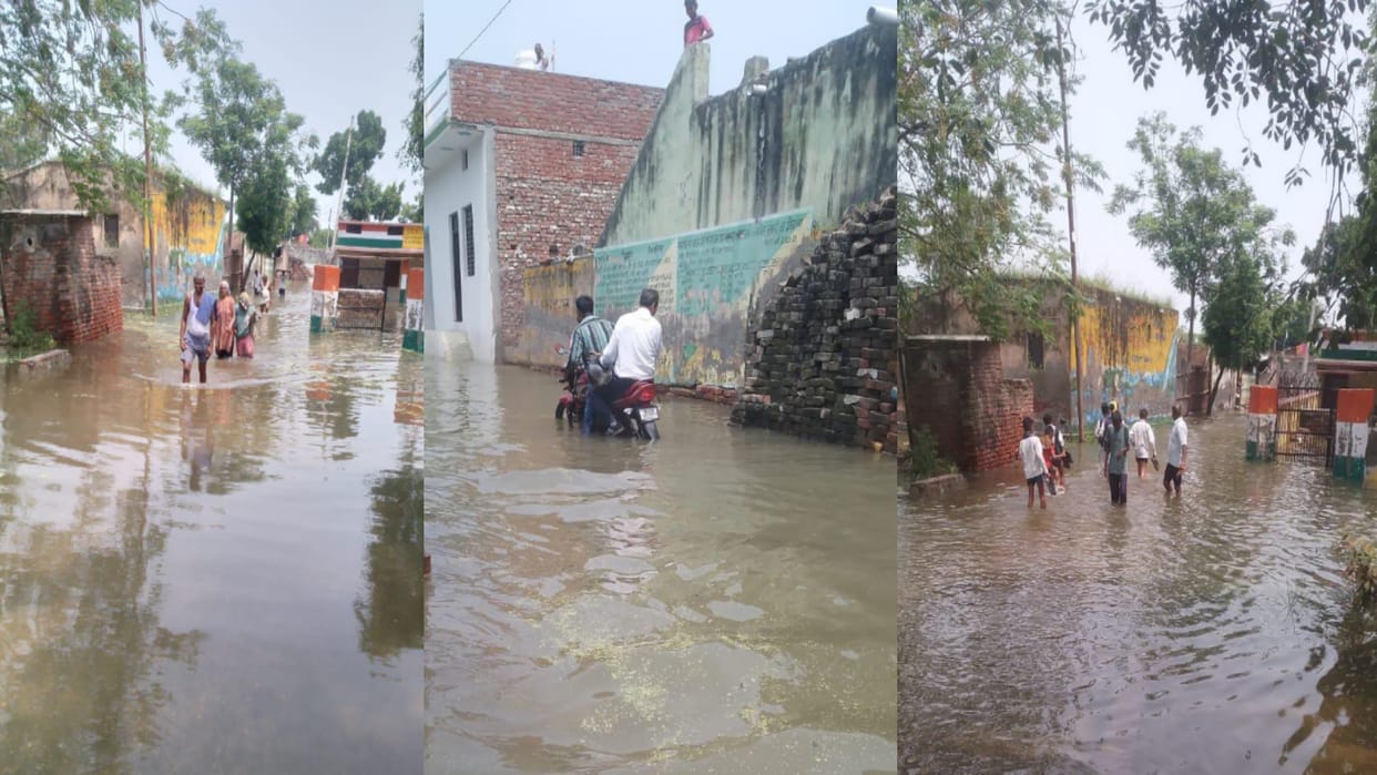 Meerut: Flood water has reached many villages in Hastinapur, people are scared