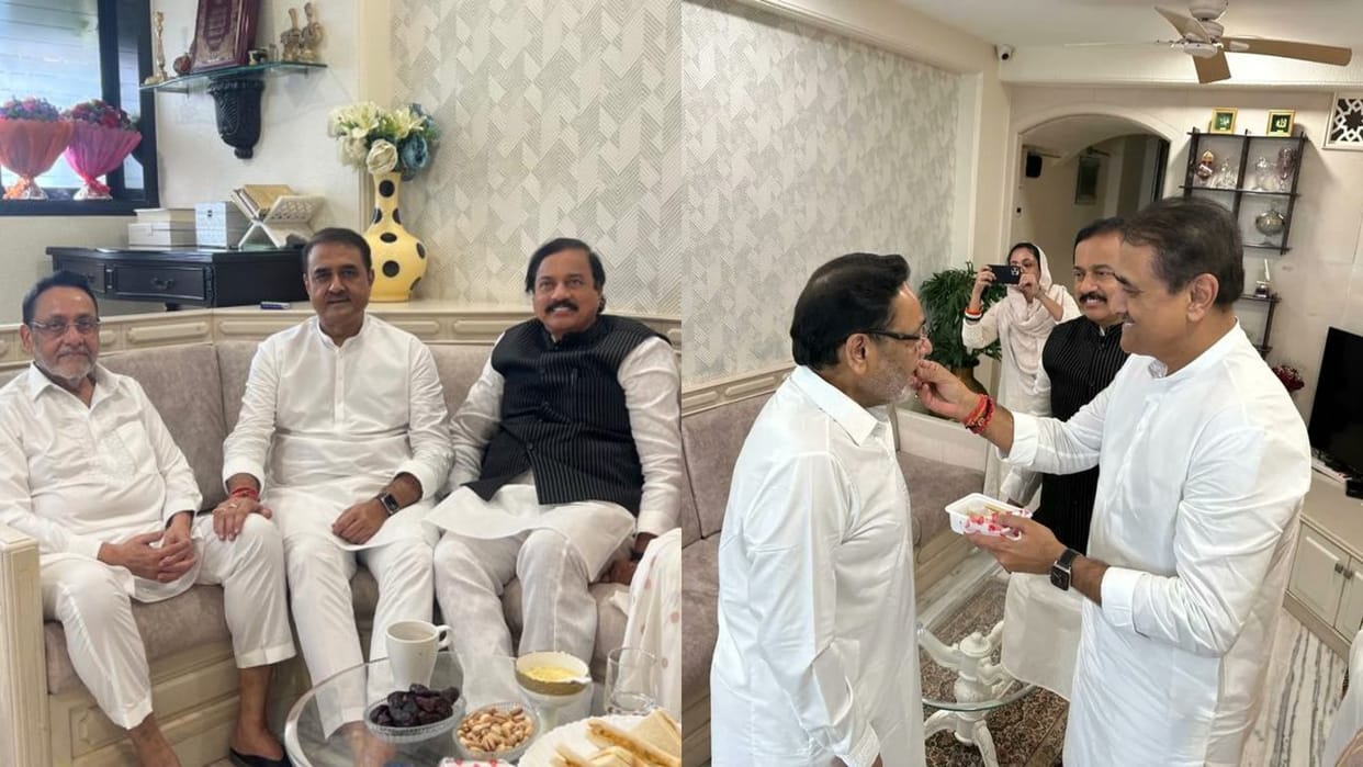 Maharashtra NCP leaders Prafull Patel and Sunil Tatkare meets Nawab Malik at his home