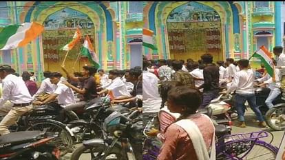 Some people raised slogans in front of Khanqah on Independence Day in Mainpuri