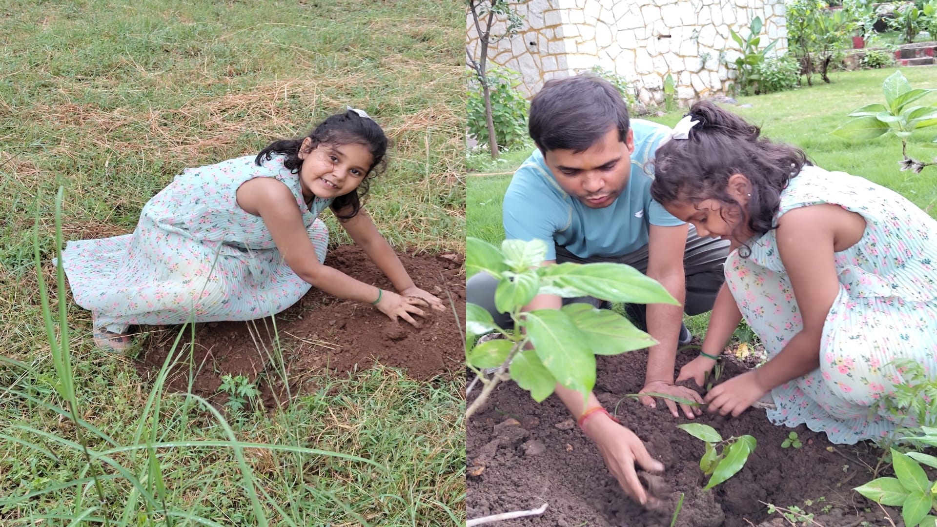 Kota Unique hobby of six year old girl till now plant 638 trees target is to plant 50 thousand trees by 2031
