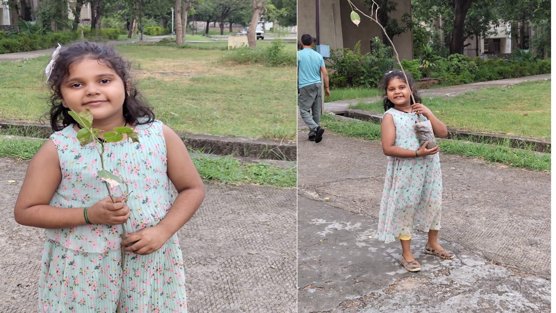 Kota Unique hobby of six year old girl till now plant 638 trees target is to plant 50 thousand trees by 2031