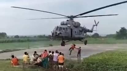 होशियारपुर से लोगों को किया गया एयरलिफ्ट।